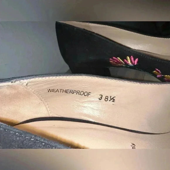 Ron White Doreen Floral Women's Block Heels, Black Suede, Size 38.5 EU,Size 8 US - Picture 8 of 11